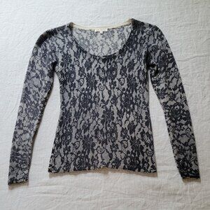 100% cashmere sweater - lace print